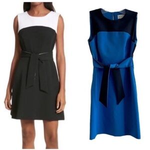 Milly Jenny Color Block Mini Dress Blue